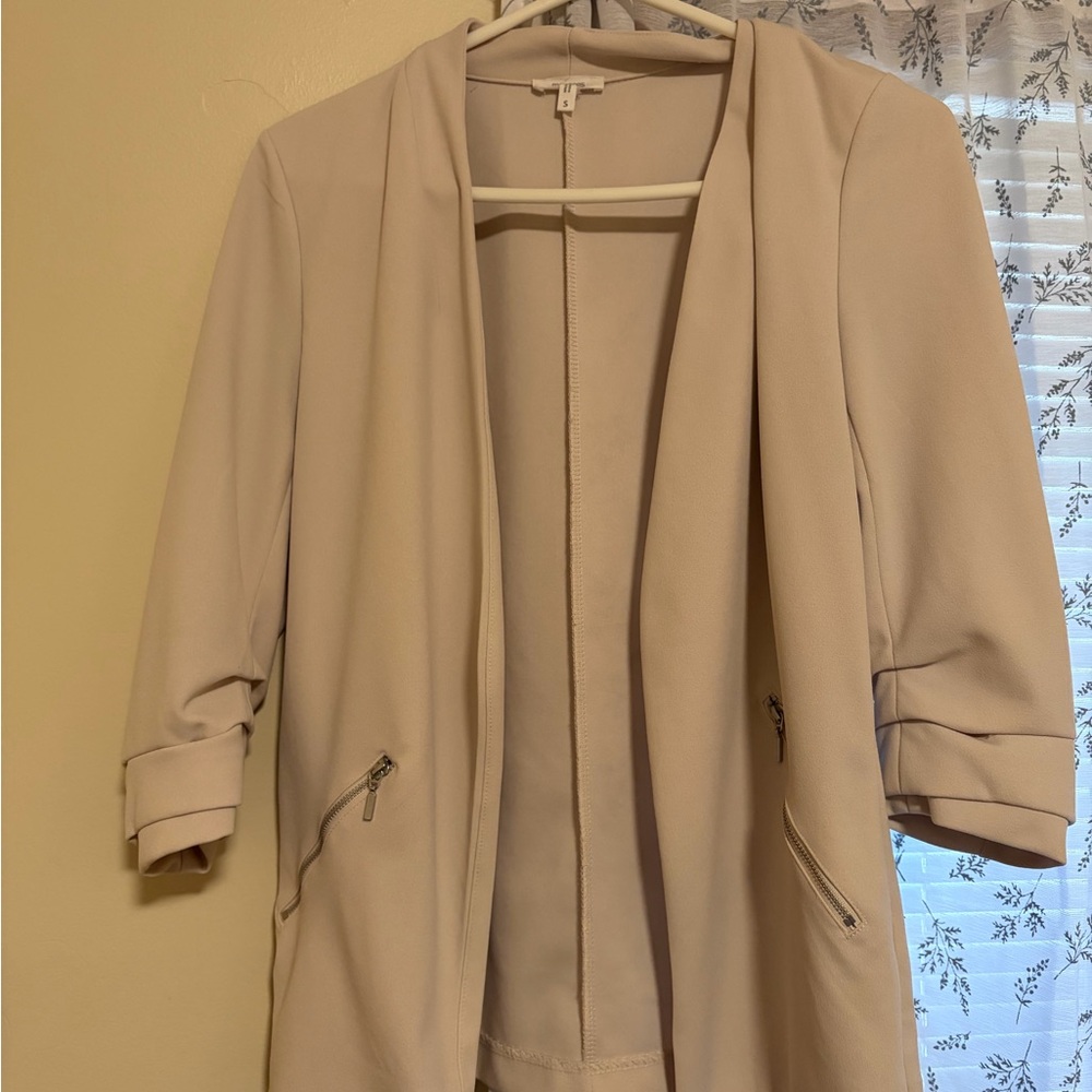 cream blazer